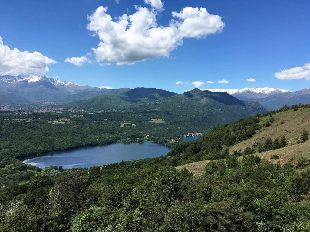 Panorama del Lago di Avigliana dal Monte Cuneo