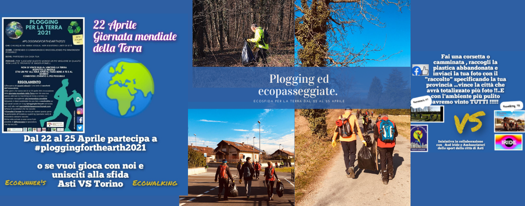 Copertina di Plogging ed ecopasseggiate. Ecosfida per la terra dal 22 al 25 aprile